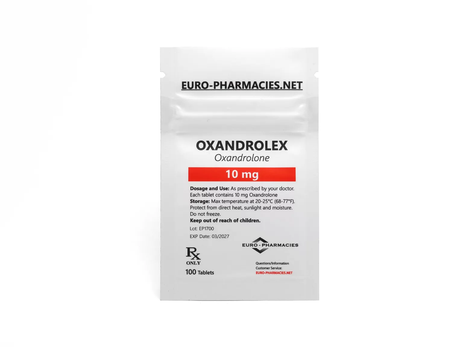 Oxandrolex 10 (Anavar) – 10mg/tab – 100 tab/bag USA